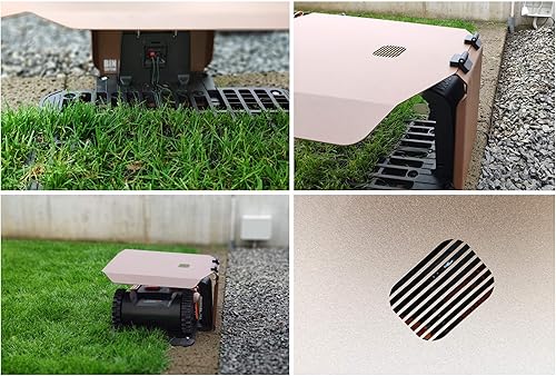Garage copristazione Sidewall per riparo di robot tagliaerba WORX LANDROID a carica laterale con coperchio ribaltabile e sensore di pioggia (Landroid M (2019) WR141E, WR142E, WR143E) - Honorern