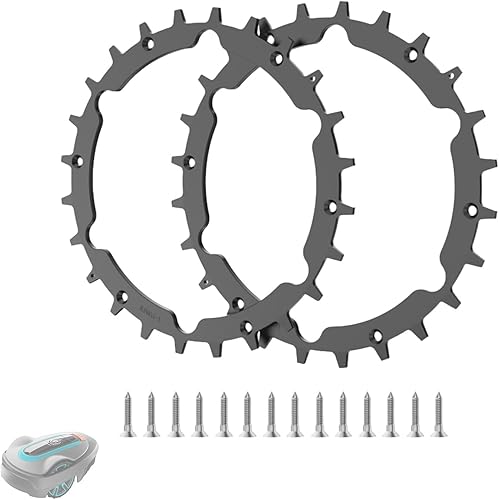 Ruota di trazione per robot tosaerba Gardena Sileno City 250 Smart 300 400 600 500 Smart 500 Smart+ Life1000, 212 mm, antiscivolo, accessori di riparazione, 2 punte con 14 chiodi - Honorern