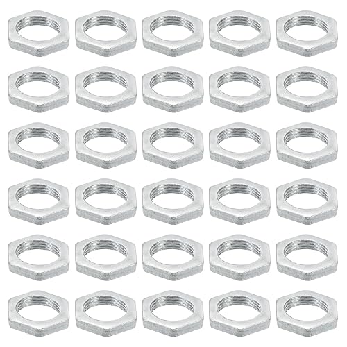 M14x1.0 Acciaio Dadi Esagonali 50pz Metrico Filettatura Finitura Zincata Hardware Dadi Vite Bullone Dispositivi Fissaggio per Lampade Macchinari Manutenzione 4mm Altezza - Honorern