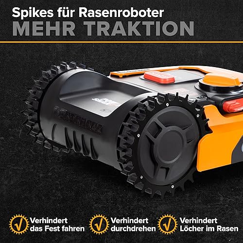 Punte per robot tosaerba in acciaio inox per modelli Worx Landroid Plus, 2 mm, diametro 213 mm, accessori per robot tosaerba con 12 viti in acciaio inox, punte sbavate - Honorern