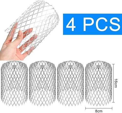 4 Pezzi Protezione per Grondaie a Rete Filtro per Grondaia in Alluminio 15 * 8 CM Protezione Foglie per Grondaie Colino per Grondaie per Foglie per Protegge il Tubo di Scarico da Foglie Rami - Honorern