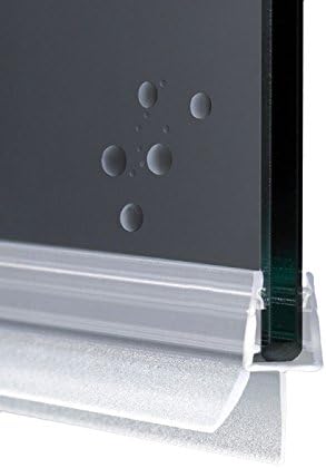 Guarnizione Box Doccia Sottoporta in PVC per Vetro 6mm 7mm 8mm Made in Italy Facile da Installare Packaging Ultraresistente (200cm lunghezza) - EC-204 - Honorern