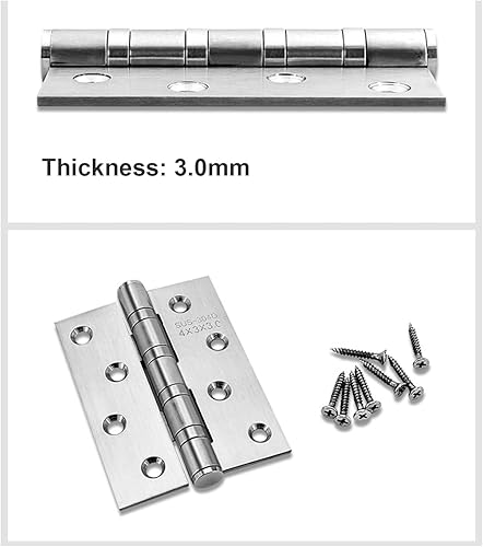 4 Confezioni Porta Cerniere, 100mm Cuscinetto A Sfera Cardini per Porta in Acciaio Inox Cerniere, Bronzo Antico - Honorern