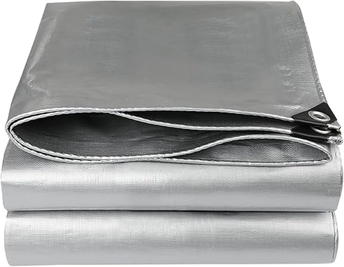 Telone impermeabile, tessuto 160 g/m², impermeabile, 4 m x 5 m, telo impermeabile con occhielli, telo protettivo, telo impermeabile per edilizia, telo industriale impermeabile e antistrappo per - Honorern