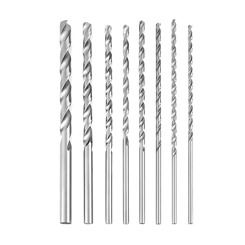 Set di Punte Trapano Metallo Elicoidali da 8 Pezzi, Punte Elicoidali a Gambo Dritto in Acciaio da 200 Mm, Diametro 4-10 Mm, Punte Elicoidali Ad Alta Durezza, Strumento di Perforazione per Metallo M - Honorern