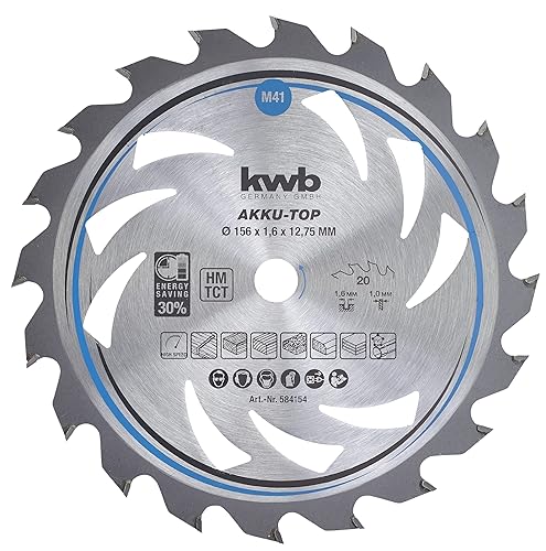 kwb lama per sega circolare 150 x 16 mm, taglio ultrarapido, ottimale per macchine a batteria, adatta per legno tenero e duro, listellare e truciolare - Honorern