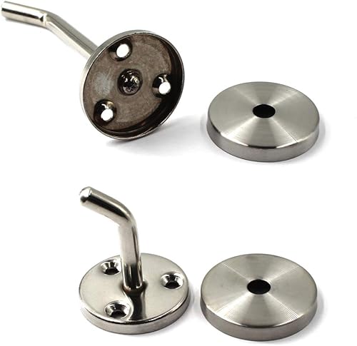 Gancio da parete in acciaio inox resistente a lungo naso da cucina, gancio appendiabiti con viti e tubi di espansione, 4 pezzi da 50 mm - Honorern