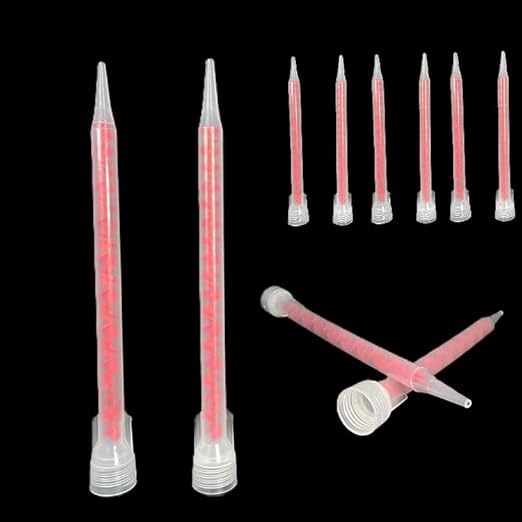 10 Pezzi di Ugelli Mixer, Miscelatore Statico, Bus Mixer 1:1, Bus Mixer Statico MF10-18 per Pistola Colla 2K AB, Adesivo a Due Componenti - Honorern