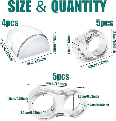 4 Pezzi Fermaporta da Pavimento, 10 Paracolpi per Porta, Fermaporta in Silicone Autoadesivi, Fermaporta Trasparenti Protezioni per Pareti, Pavimento e Mobili Uso Casa e Ufficio - Honorern