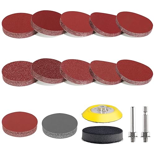 Dischi Abrasivi 75mm Grana 80/100/120/180/240/320/400/600/800/1000/2000/3000 Carta Vetro Abrasiva 120Pz per Smerigliatrice Pneumatica Elettrico - Honorern