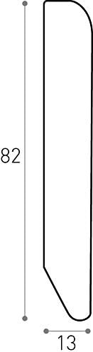Battiscopa Rivestito In Legno Di Tanganica Laccato Nero mm. 82X13X2400 (Prezzo Per ml. 4, 80) - Honorern
