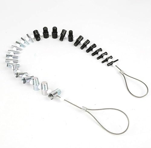 Tester per viti e dadi, in pollici e metrico, 26 indicatori maschio/femmina, 14 pollici e 12 metrici, dadi filettati, tester di misurazione - Honorern