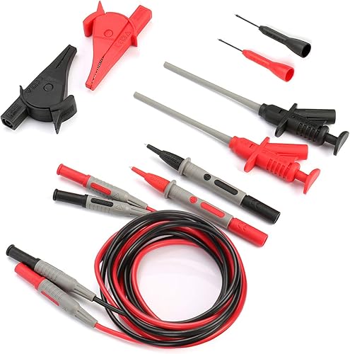 Cavi multimetro digitali professionale AIDBUCKS morsetti tester cavi per multimetro digitale morsetti coccodrillo - Honorern
