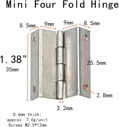 24 cerniere a doppia curva da 3,5 cm, per piccole cassette di raffreddamento del vino o altri armadietti. - Honorern