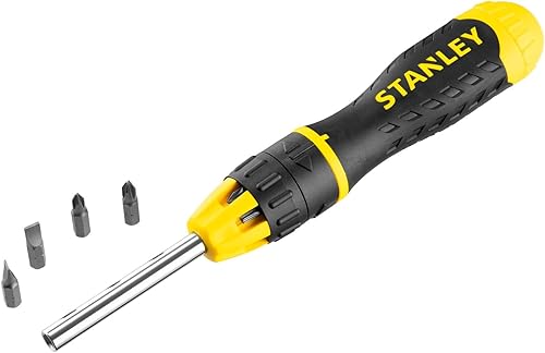 STANLEY 0-68-010 Cacciavite PortaInserti a Crichetto, Set di 10 Inserti - Honorern