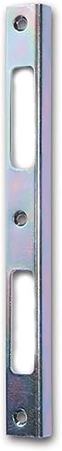 11475 angolare per Porte Interne, lamiera di Chiusura con linguette cieche da 10 mm, Raccordo per Porta, Acciaio zincato Argento - Honorern
