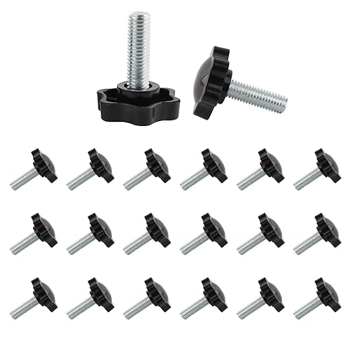 20 Pezzi Vite a Testa Zigrinata M8x30mm, Stella Manopola di Bloccaggio a Mano, Viti con Impugnatura a Stella di Plastica, Manopola di Serraggio, per Macchine Utensili Dispositivi Meccanici - Honorern