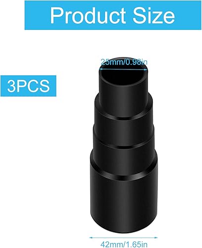 Adattatore Universale per Aspirapolvere, 3pc Connettore Del Tubo Flessibile Aspirapolvere, Universale Adattatore per Tubo di Aspirazione, Accessori Adattatori per Aspirapolvere, Neri - Honorern