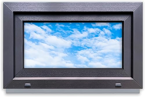 Finestra in PVC antracite-bianco 800x500 mm, DIN destra, ribaltabile e apribile, doppia vetratura, a risparmio energetico – Finestra con certificato CE per cantina e abitazione - Honorern