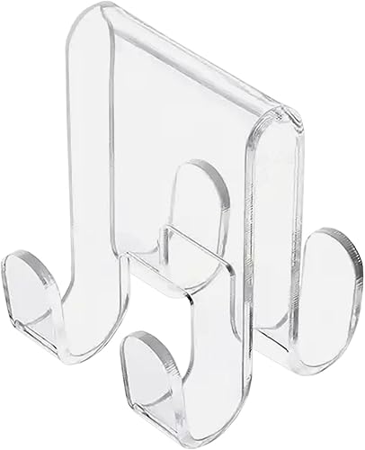 Porta asciugamani da doccia in acrilico - Ganci per porta in vetro acrilico | Doppio gancio per porta doccia in vetro | Ganci per asciugamani da doccia a doppia faccia | Strumenti di stoccaggio Tran - Honorern