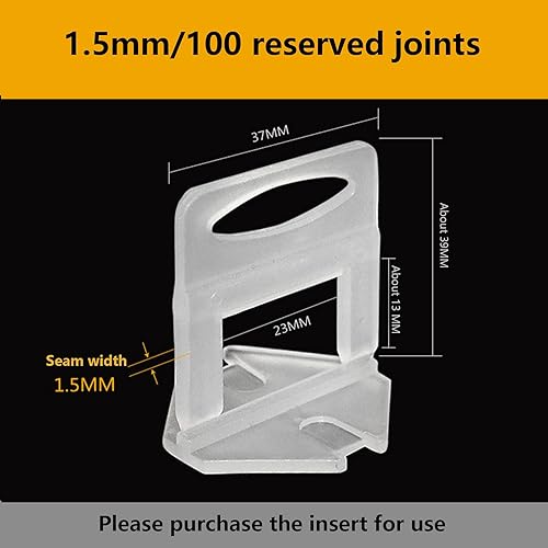 200 Pezzi 1.5mm Distanziatori per Piastrelle, Sistema Di Livellamento Delle Piastrelle Clip Distanziatore Di Livellamento Piastrelle Aiuto Installazione per Piastrelle Livellamento Del Pavimento - Honorern