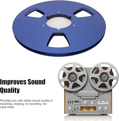 Nastro da Bobina a Bobina, Sostituzione della Bobina del Nastro in Lega di Alluminio a 3 Fori da 1/4 di Pollice, Nastro di Registrazione a Riproduzione Lunga da 10,5 Pollici - Honorern