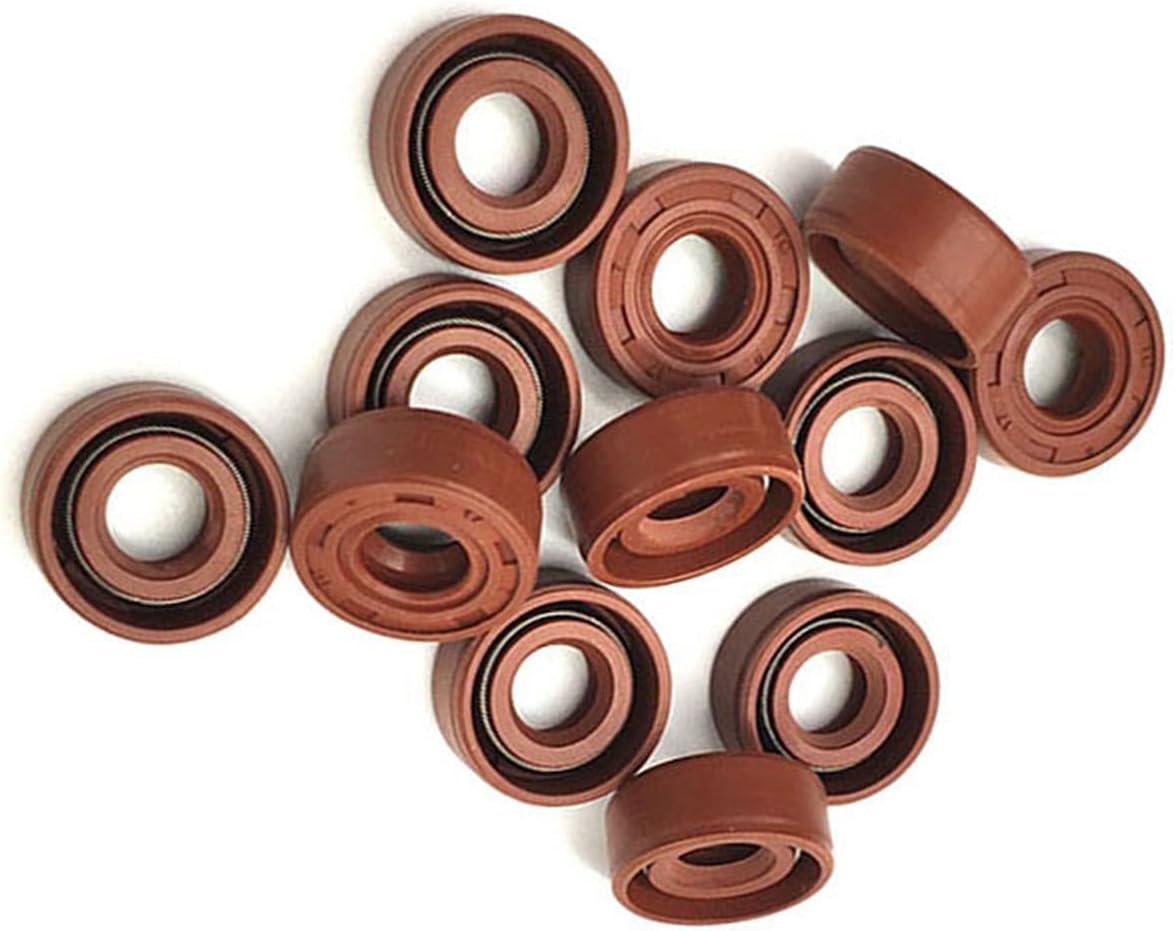 FKM albero Paraolio Tc FPM Coperto doppio labbro con la giarrettiera, 12X21X5mm 2Pcs - Honorern