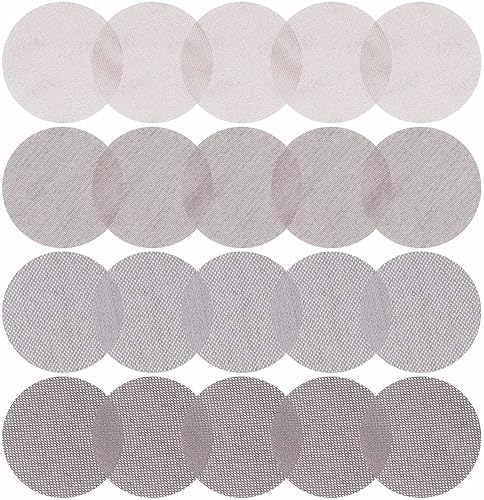 eMagTech Dischi Abrasivi A Rete Con Gancio E Anello Da 20 Pezzi Da 5 Pollici 80/150/240/400 Assortiti Grana Abrasiva Senza Polvere Disco Abrasivo Anti-blocco Tamponi Abrasivi A Rete - Honorern