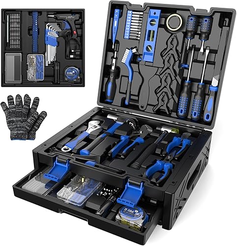 Cassetta Attrezzi Completa 326 Pezzi - Valigetta Attrezzi con Cassetto Set Attrezzi da Lavoro per la Casa, Fai Da Te e Carrozzeria, e con Set Cacciaviti Set Pinze - Honorern