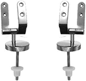 Cerniere coprivaso sedile wc copriwater di ricambio UNIVERSALI in ACCIAIO INOX (COPPIA) - Honorern