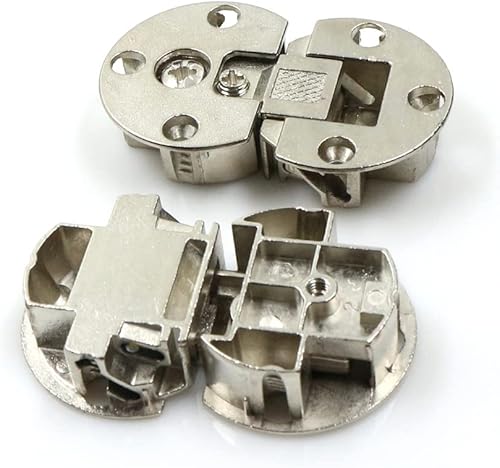 Cerniera per alette 3D-regolabile mobili montaggio a 90 gradi, 2 pezzi per alette di legno, cerniera per mobili da avvitare, supporto in acciaio nichelato - Cerniera per ante di mobili & vetrine - Honorern