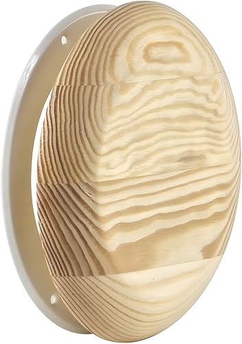 Steinberg14 Diffusore in Legno per Sauna - 160mm Griglia di Ventilazione in Legno di Pino - Valvola a Disco Regolata - Copertura per Condotto Rotondo - Valvola di alimentazione e scarico dell'aria - Honorern