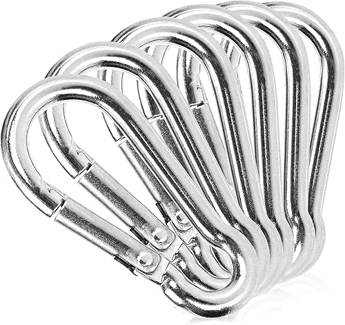 COM-FOUR® Moschettone - moschettone premium in acciaio inossidabile 304 resistente alle intemperie - gancio in acciaio per portachiavi, artigianato, casa, tempo libero - Honorern