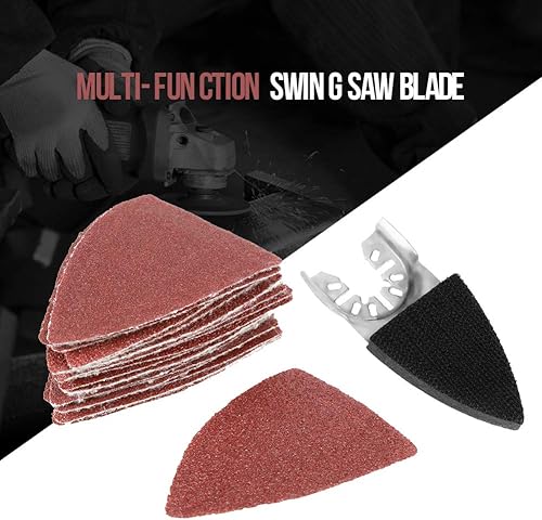 Kit di levigatura oscillante, carta vetrata multitool a gancio triangolare, 82 pezzi - Honorern