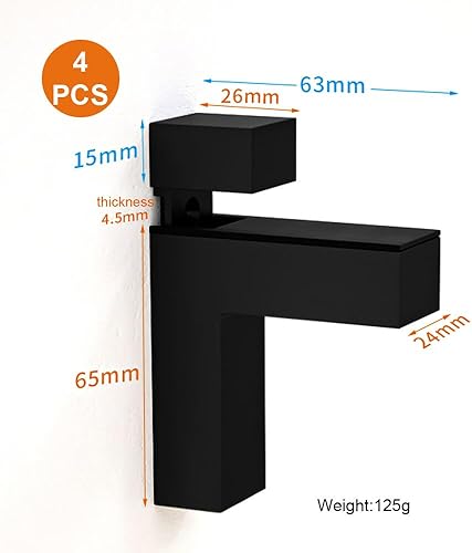 Reggimensola Vetro, 4 Pezzi Morsetto per Vetro in Lega di Zinco, Morsetti Ferma Vetro per Vetro di Spessore 3-25MM, Finito Spazzolato, Morsetti Vetro per Corrimano Scale Balaustra, dargento - Honorern