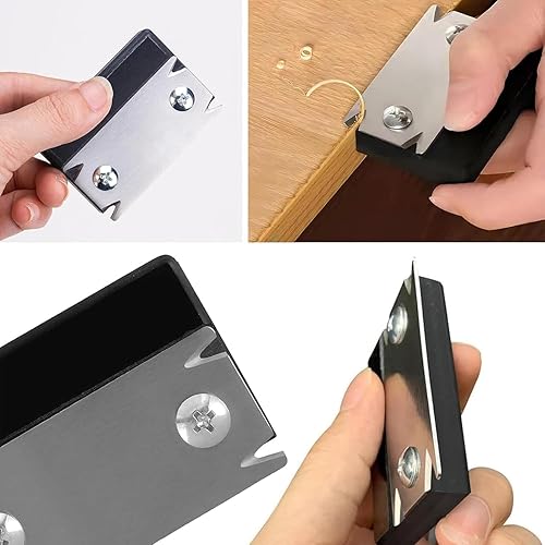 KEWAYO Tagliabordi Legno, Bordatrice Manuale Portatile, Pialla per Impiallacciatura, PVC, ABS, Lama Ricambio, Antiscivolo - Honorern