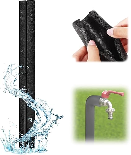 Tubi Schiuma Isolante per Tubature Pretagliati, Copritubo In Schiuma, Tubo in Gomma Nera Ispessito, Lunghezza 2 m per Rubinetti per Tubi Dell'acqua Esterni(25mm x 20mm) - Honorern