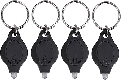 KEWAYO 4 Mini Torce Portachiavi a Forma di Torcia - Luci LED Compatte e Pratiche per Campeggio, Escursioni e Emergenze - Honorern
