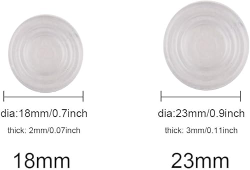 50pcs Paraurti da Tavolo in Vetro Tamponi in Gomma Dischi in Plastica per Piano Tavolo in Vetro, Paraurti adesivi Rotondi Trasparenti - Honorern