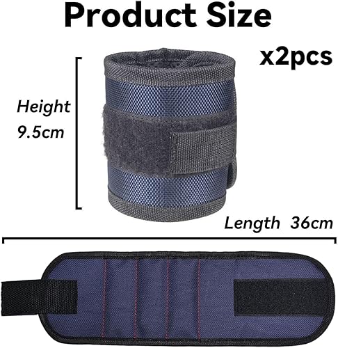 Cinturino Da Polso Magnetico Da 2 Pezzo, Portautensili Magnetico, Cinturino Da Polso Magnetico Portatile Per Utensili, Striscia Magnetica Per Utensili, Cinturino Da Polso Per Utensili Fissi - Honorern