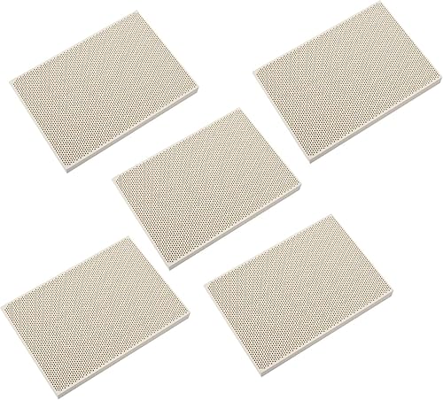 5 x Riscaldamento a pannello di saldatura a d'ape in ceramica per testa di stufa a gas 135 x 95 x 13 mm - Honorern