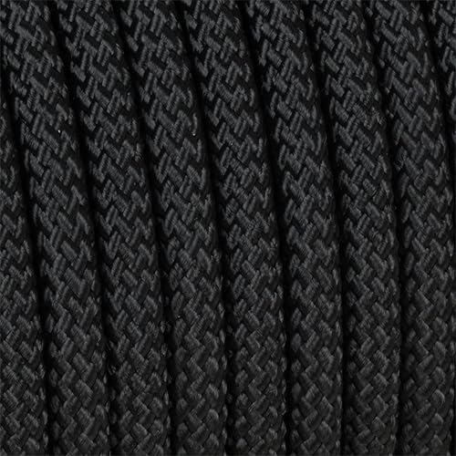 006086406 Doppia treccia skipper alta tenacità, nera, 6 mm - 50 metri - Honorern