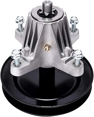 Gruppo Alberino del Piatto Tosaerba per Cub Cadet, Albero a Stella a 6 Punte, Puleggia Inclusa con Grasso Zerk (Silver) - Honorern