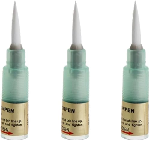 BON-102 - Punta a pennello per penna a saldatura, 3 pezzi, ricaricabile, trasparente, con colofonia, accessori per la saldatura e la manutenzione di schede PCB - Honorern