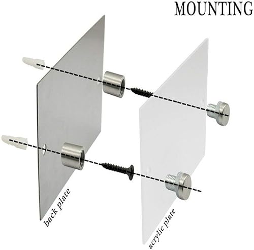 Targhetta esterna moderna acrilica numero di porta indirizzo segno casa effetto vetro # 01 (grigio) - Honorern