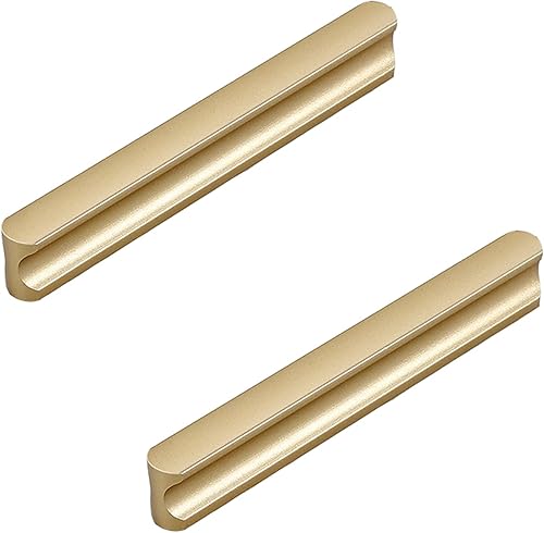 Manico Mobili Moderni, Maniglie per Armadio Dorate, Alluminio Solida | Rivestimento, Centrale Tra i Fori:96-960mm Maniglie per Mobile, 2 pz Maniglie Armadio Oro 800mm/31.5in - Honorern