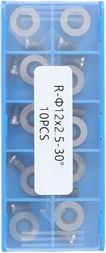 Ci3 Rotondo 12 X 2,5 Mm Carburo Inserti Coltelli di Ricambio Fit per Fai Da Te Girare il Legno Finisher Strumento 10 Pezzi SeRies - Honorern