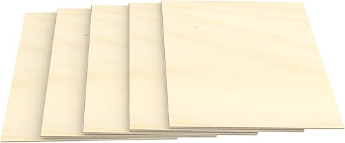 3x A4 Foglio Compensato 8mm Pannelli Multistrati di Betulla (210 mm x 297 mm) per bricolage e lavori a traforo legno di qualità professionale BB/BB - Honorern