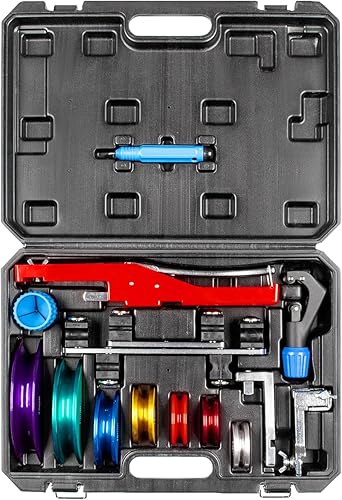 Cintreuse manuelle de tuyaux en cuivre et de conduites de frein avec coupe-tubes pour climatisation, pince à cintrer, outil de cintrage pour tuyaux de frein, 1/4', 7/8' à 90 angles - Honorern