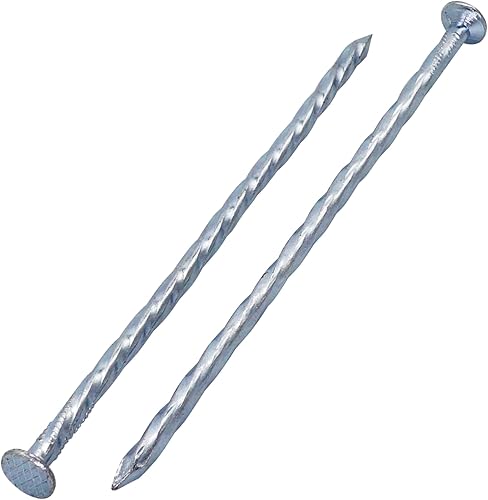 SKIR'CO 50 chiodi quadrati in acciaio intrecciati, 4,0 x 120 mm, chiodi in acciaio zincato, chiodi per la lavorazione del legno, chiodi quadrati - Honorern